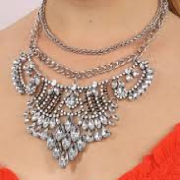eye candy Jewelry - ⭐️HP⭐️ NWT EYE CANDY LOS ANGELES Lexy Crystal Bib Statement Necklace